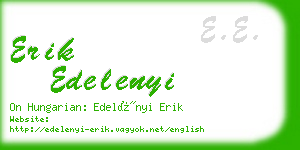 erik edelenyi business card